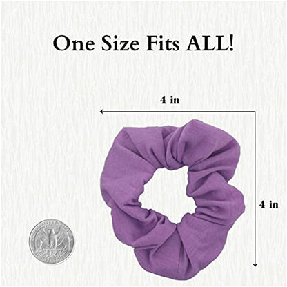 9 Pack Scrunchies Hair Ties - Multi-Colored - color: Multi