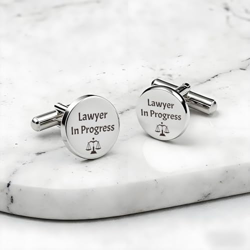 Law Student Gifts for Men Christmas Gifts Law School Essentials Supplies Stainless Steel Cuff Links Cufflink Future Lawyer to Be Gift Cool Birthday Presents Small Stocking Stuffers Valentines Day Gift