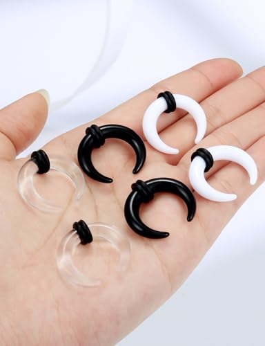 14-00G Ears Gauges Tunnels Plugs for Women Acrylic Buffalo Pincher Ear Gauge Septum Stretching Kit Nose Piercing Kit Earring Expander Stretcher Earrings Piercing Jewelry for Women Men - style: 4G Tapers