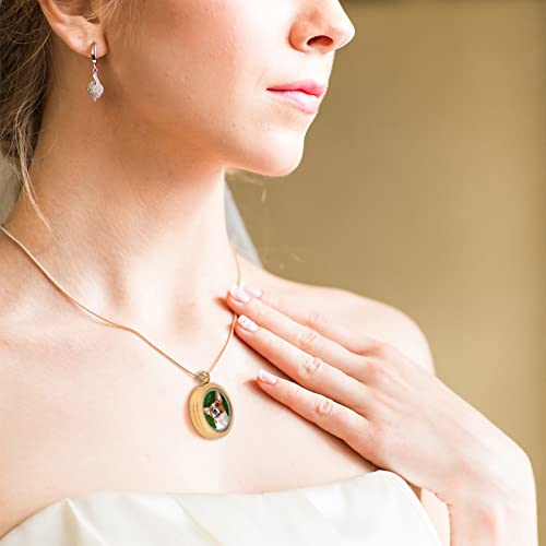 WANDIC Photo Charms, Set of 4 Matte Stainless Steel Round Memory Locket Pendant Bridal Wedding Bouquet Charms for Photo or Wedding, 25mm - color: 4pcs-gold Matte