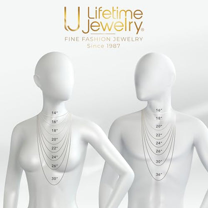 LIFETIME JEWELRY 4mm Twisted Rope Chain Necklace for Men & Women Stainless Steel | Black | Gunmetal | Diamond Cut 16 to 36 Inches - color: Gunmetal, size: 16 inches