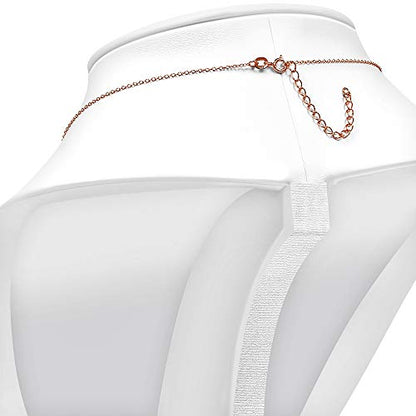 925 Sterling Silver White CZ Triangle Womens Pendant Necklace - color: Rose