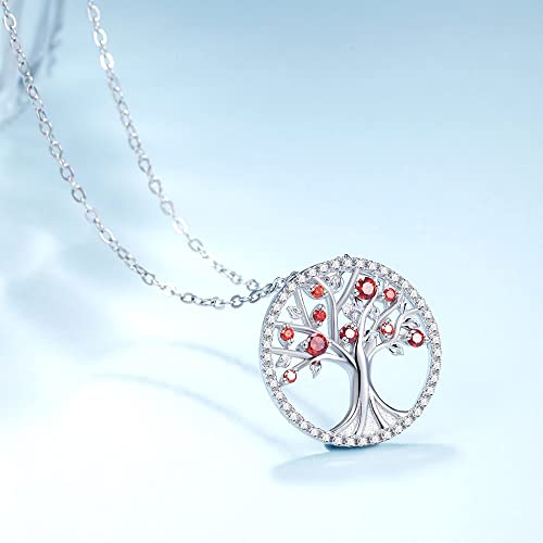 Tree of Life Necklace for Women Birthday Gifts for Wife Mom August September Birthstones Peridot Blue Sapphire and More Stonese Jewelry Sterling Silver