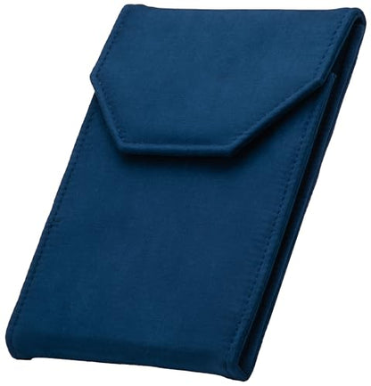 Velvet Necklace Jewelry Travel Folder Storage Display Case (Dark Blue) - color: Dark Blue