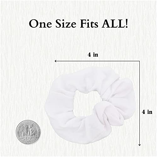 9 Pack Scrunchies Hair Ties (6 White 3 Black) - color: 6 White 3 Black