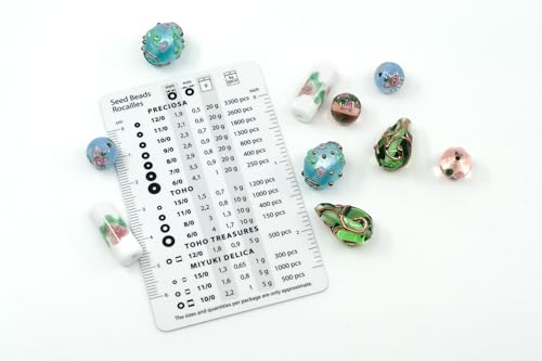 10 pcs Mix of Bohemia Lampwork Czech Glass Beads with Flowers, Hand Made Set Kit, LW 001 - color: Lampwork Mix 01