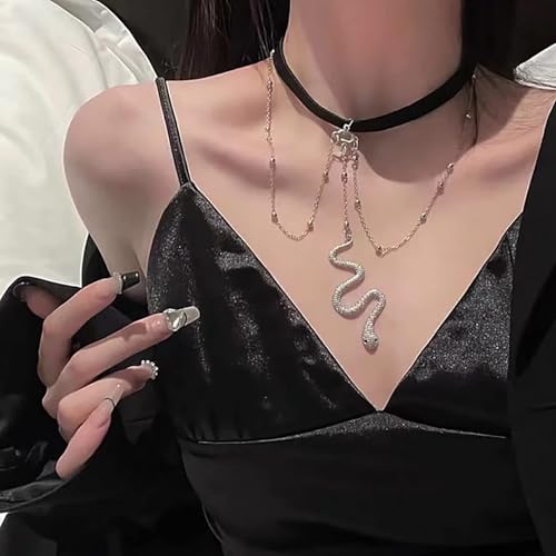 Snake Thigh Chain for Women, Medusa Serpent Garter Leg Jewelry, Gothic Leg Accessories for Halloween Costume, Festival Fashion - style: A Gold Snake Thigh Chain