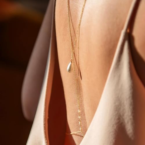 Body Chain Jewelry for Women Rhinestone Back Chain Necklace for Backless Dress Backdrop Chain Necklaces for Women - color: Stacking