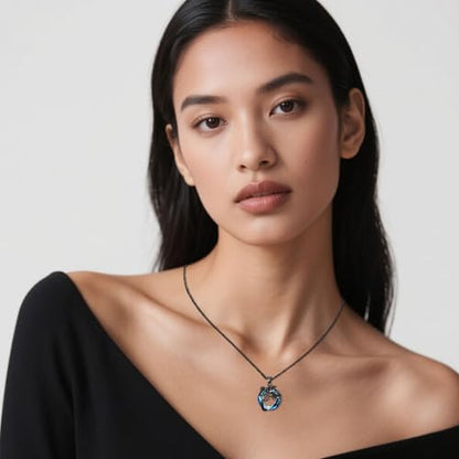 Sterling Silver Halloween Necklace Gothic Jewelry Gifts for Women Men - style: Bat