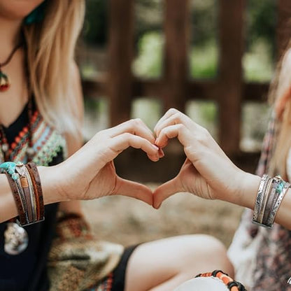 Sanfenly Leather Wrap Bracelets for Women,Boho Wrap Bracelets Leather Cuff Bangle Beads Bracelets Stackable Western Bracelets Jewelry for Women (Gold/Black/Gray/Turquoise) - color: Turquoise Leather