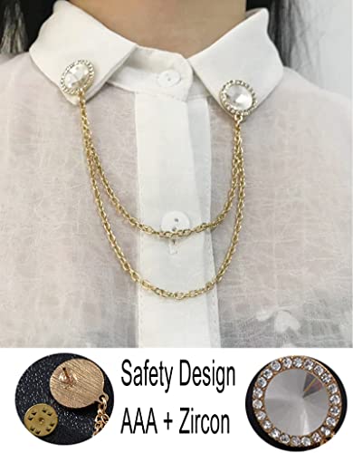 6 Pcs Antique Sweater Shawl Clip Chain Renaissance Style Rose Bowknot Brooch Flowers Wings Heart Cardigan Pin Gold sliver For Woman Men - style: B:6Pcs(Butterfly)