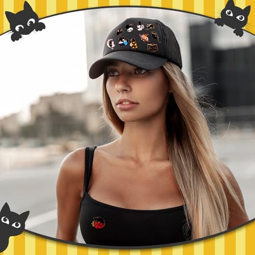 Giegxin 40 Pcs Cat Enamel Pins for Backpacks Cute Black Cat Brooches Gothic Lapel Pins for Clothes Bags Accessories Classroom - style: Black Cat