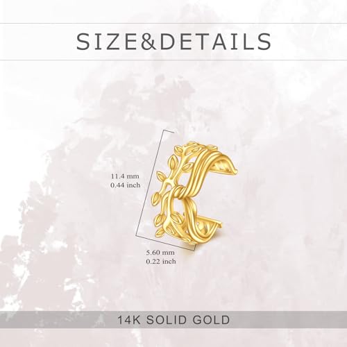 KECHO 14K Gold Ear Cuff Earrings Hypoallergenic Non Piercing Cartilage Earring Jewelry Gifts for Women - style: Tree of Life