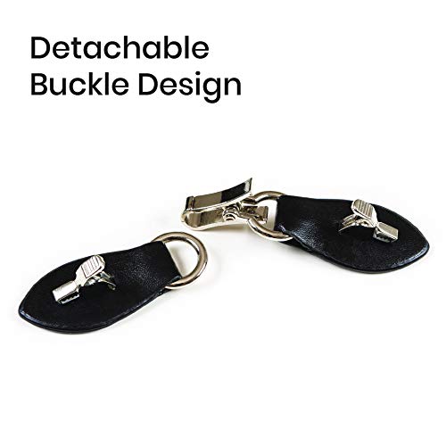 Clip Holder Buckle Clasp Pin for Poncho Cape Cardigan Wrap Shawl Accessories - color: Black with Silver Clamps