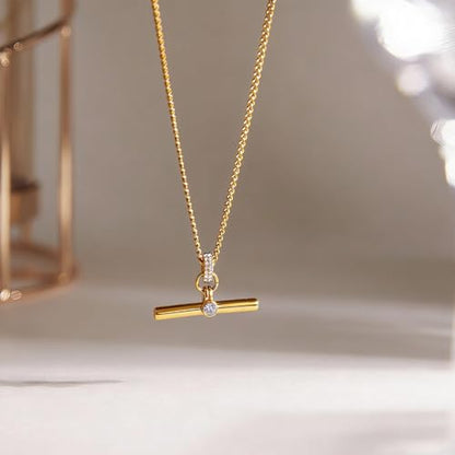 Layered Necklaces for Women Pearl Necklace Stack Gold T Bar Necklace Set Dainty Heart Pendant Jewelry Trendy 2026 Fashion Accessories Gifts - color: B7：1pcs-Rhinestone