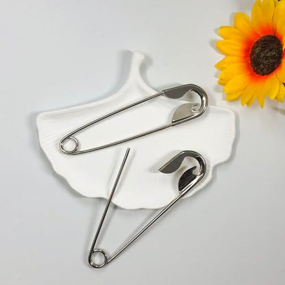 Metal Hair Pins, Funny Pin Shape Design Hair Stick Pin, French Style Hair Stick Clips, Silver, 2-Pack, for Vintage Hairstyle Accessories