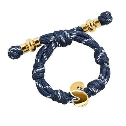VLINRAS Bubble Initial Bracelet for Women Men, Green & Blue Knotty Puffy Letter Bracelets Gifts for Mom Dad Friends - color: Blue- S