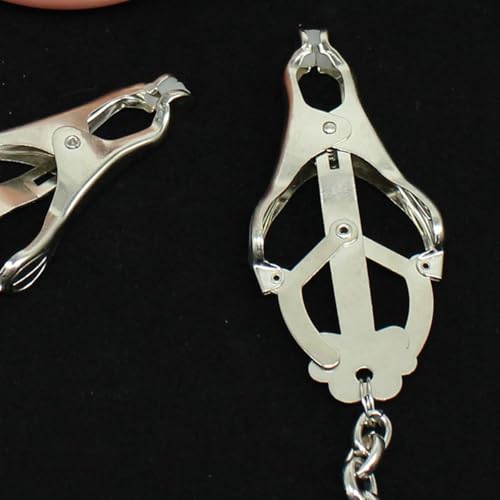 Body Chain Body Clamps with Chain Body Ring Body Clamps Stainless Steel Body Clip Body Clip Non-Piercing Chain Non Piercing Body Jewelry for Women Men (Silver) - color: Silver