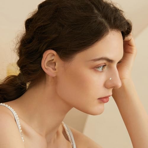 23-40 Pcs Gold Nose Rings & Studs - 18G & 20G Nose Piercing Jewelry - L Shape, Hoop & Screw Body Jewelry for Women & Men - color: Gold-E