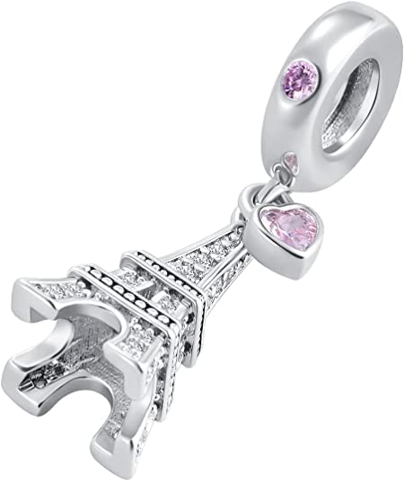 GMXLin Vacation Love to Travel Charms for Bracelets Holiday Paris Eiffel Tower Charm for Mom SIster Best Friend