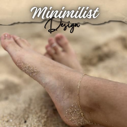 Ellie J Maui 14K Gold Filled Toe Rings for Women Adjustable Open Back Hammered Toe Ring Handmade Non Tarnish Dainty Gold Toe Ring Summer Beach Foot Jewelry (Rose Gold, Silver, Gold) - color: 14k Gold filled Anklet