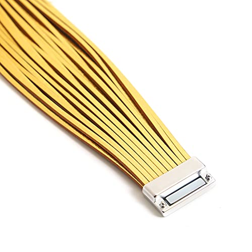 hotoo Leather Wrap Bracelet for Women - color: Gold