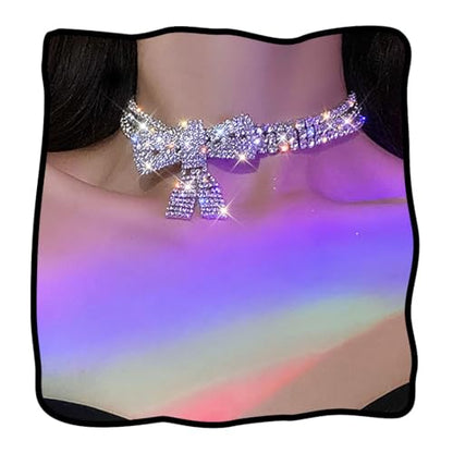JEAIRTS Rhinestone Choker Necklace Silver Diamond Chain Jewerly for Women | Sparkly Multi-row Crystal Chokers Women's Wedding Prom Formal Jewelry Accessories - color: Style 5