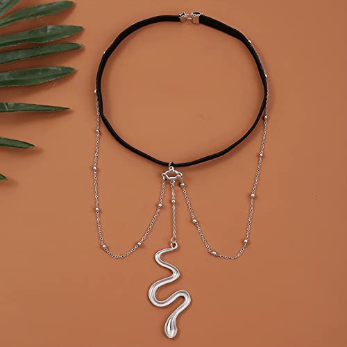 Snake Thigh Chain for Women, Medusa Serpent Garter Leg Jewelry, Gothic Leg Accessories for Halloween Costume, Festival Fashion - style: B Silver Snake Thigh Chain