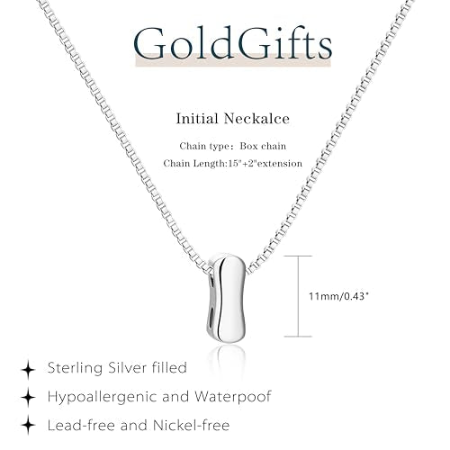 Bubble Gold Initial Necklaces for Women,14K Gold Plated A-Z Initial Necklaces for Women, Chunky balloon letter name Pendant Necklace Fashion Jewelry Gifts - color: I, style: Silver