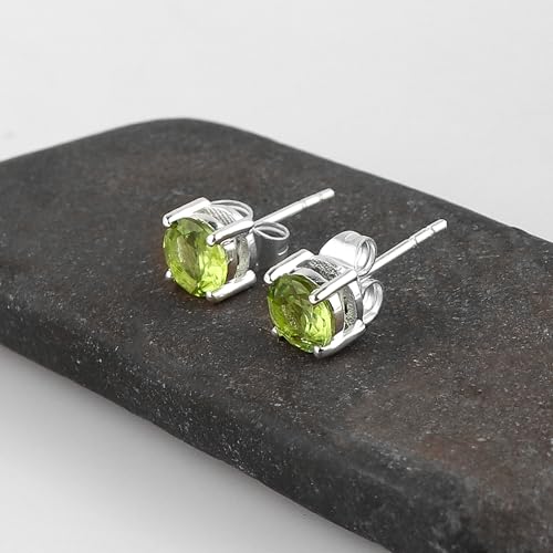 AAA Grade Natural Gemstone Studs Earring, Prong Setting Lightweight Earring, Handmade Bohemian Jewelry, Healing Crystals & Stones, Christmas Gift for Women