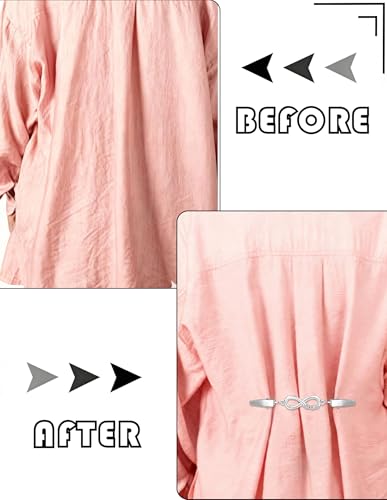 Akeoqi 10Pcs Vintage Sweater Shawl Clips Retro Cardigan Swirl Cape Cloak Collar Clasps Hearts Flowers Geometric Patterns Brooches Dress Jackets Shirt Waist Cincher for Women Men Silver Plated