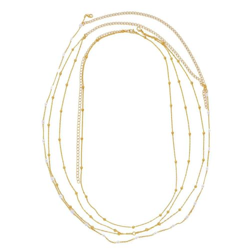 Waist Chains for Women 14K Gold Plated Adjustable Layered Belly Chain Dainty Cuban Waist Beads Body Chain Bikini Beach Jewelry Belts Gifts - color: Gold03