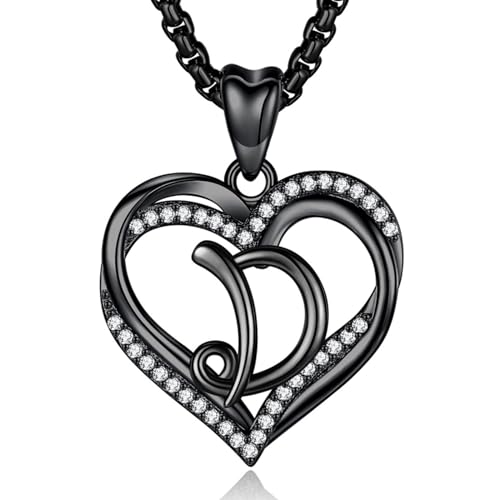 INFUSEU Unique Initial Necklaces for Women Girls Small Heart Letter Jewelry, Meaningful Personalized Gifts - style: D