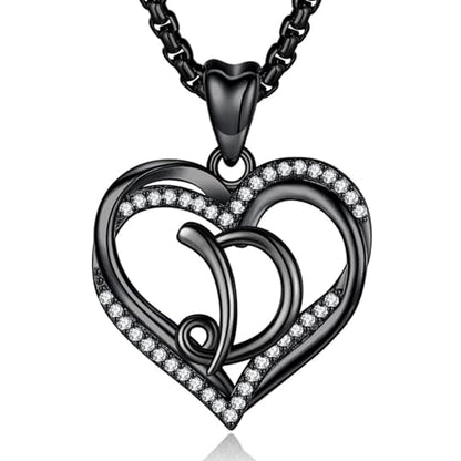INFUSEU Unique Initial Necklaces for Women Girls Small Heart Letter Jewelry, Meaningful Personalized Gifts - style: D