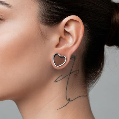 Gauges Ears Plugs and Tunnels Double Flared Earrings Upgrade Tear Drop Piercing 1 Pair Gift Packing Stretchers 0g to 1 Inch. - color: ST063G, size: 0g(8mm)