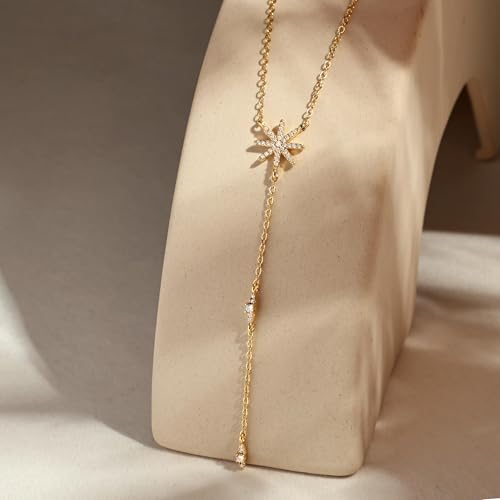 CHESKY Long Necklace for Women, 14k Gold Plated/Streling Silver Lariat Y Necklaces - style: y necklace 07