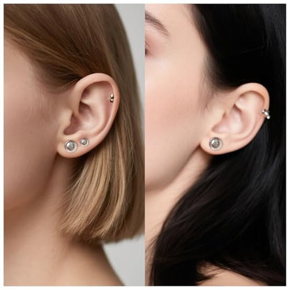 8G-12mm Acrylic Single Flare Gauges for Ears with Silicone O-Ring Opalite/Black/White/Clear Gauges Plugs and Tunnels Stretcher Expander Stretching Kit for Women Men - color: Clear 8G-12mm