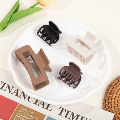 12 Pcs Hair Clips for Women 3 Styles Small Medium Large Claw Clips for Thin Thick Hair, Strong Hold Non-Slip Matte Hair Accessories - color: Brown