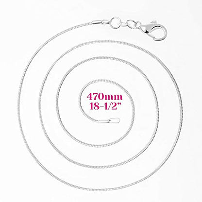PAXCOO 30 Pack Necklace Chain Silver Plated Necklace Snake Chains Bulk for Jewelry Making, 1.2 mm (18 Inches) - size: 18 Inches