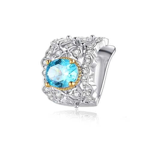 Ear Cuff for Women,Non Piercing Huggie Ear Cuff Earrings | Non Piercing Vintage Adjustable Ear Cuff Earrings Clip On Cartilage Ear Jewelry - style: Blue Topaz
