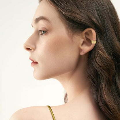 Celtic Knot/Celtic Knot/Bat/Filigree Viking Earrings 925 Sterling Silver Non Piercing Ear Cuff Earrings Cool Earring Cuff for Women Men - color: filigree-A-gold