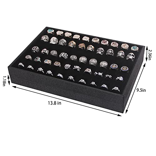 Julysky 2 PCS Stackable Ring Tray for Drawer,Jewelry Holder Organizer,Ring Display Stand for Selling - size: 100 Slot Ring Tray + 100 Slot Ring Tray