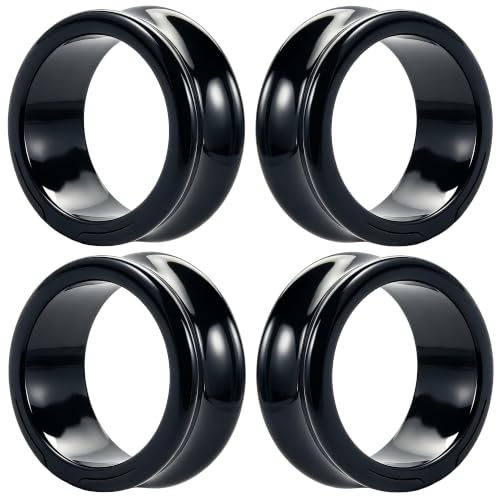 6G-50mm Acrylic Thin Black Gauges for Ear lightweight Tunnels Black Double Flared Ear Flesh Plugs Tunnels Earrings for Women Men - color: 44mm = 1 3/4 inch = 1.73 inch
