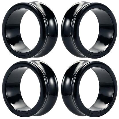6G-50mm Acrylic Thin Black Gauges for Ear lightweight Tunnels Black Double Flared Ear Flesh Plugs Tunnels Earrings for Women Men - color: 34mm = 1 5/16 inch = 1.34 inch