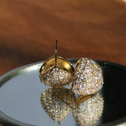 Sonateomber Gold Chunky Crystal Hoop Earrings for Women, Trendy Statement Sparkly CZ Rhinestone Thick Open Hoops Earings Hypoallergenic Wedding Prom Everyday Accessories Fashion Jewelry Gift - color: White