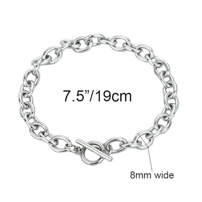 925 Sterling Silver Plated Bracelets for Women Love Heart Charm Chain Bracelet Bangle Fashion Jewelry Gifts - style: gold