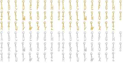 SUPERFINDINGS 104Pcs 2 Colors A-Z Alphabet Letter Charms Initial Letter Charm with Lobster Clasp Alloy Uppercase Letters Pendants for DIY Keychain Chain Bracelets Jewelry Making Craft (Pack of 2) - size: 30mm (Pack of 2)