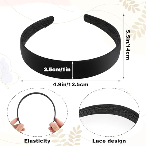 Black Velvet Padded Headband, Non-Slip Soft Hair Band, Elegant Hair Accessory for Women Daily Party and Special Occasions