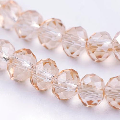 1110pcs Faceted Rondelle Glass Seed Beads 3x2mm Mini Crystal Loose Spacer Beads for DIY Friendship Bracelet Necklace Beading Craft Jewelry Making Ornament, Pale Goldenrod - color: Pale Goldenrod