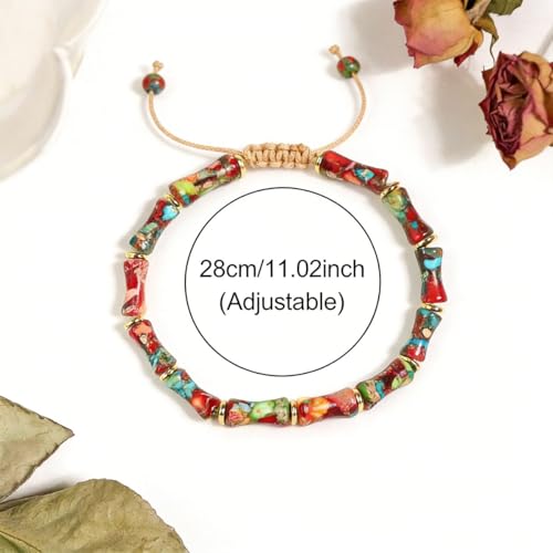 7 Chakra Bracelet Bohemian Handmade Leather Wrap Healing Protection Natural Stone Yoga Beaded Bracelets Boho Friendship Jewelry - color: Colorful